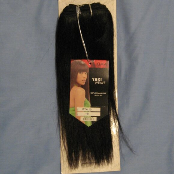 100% Tangle Free Human Hair, Perm Kinky Straight, 1B Off Black Dark Brown, New! - Picture 5 of 8